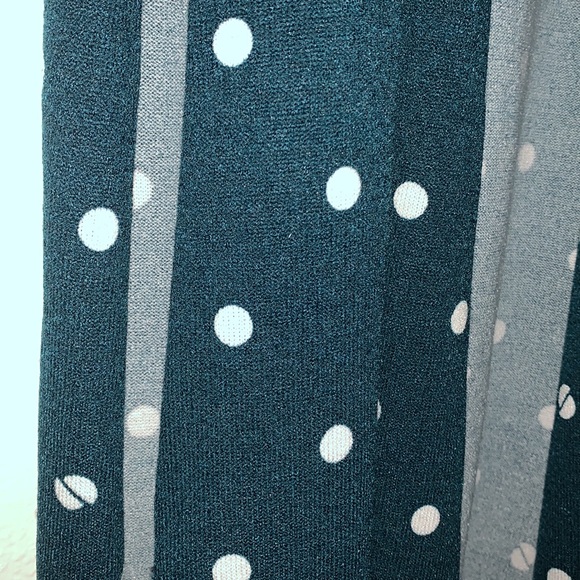 Navy Blue & White Polka Dot LuLaRoe Joy Duster Vest - NWT XS - Picture 7 of 8